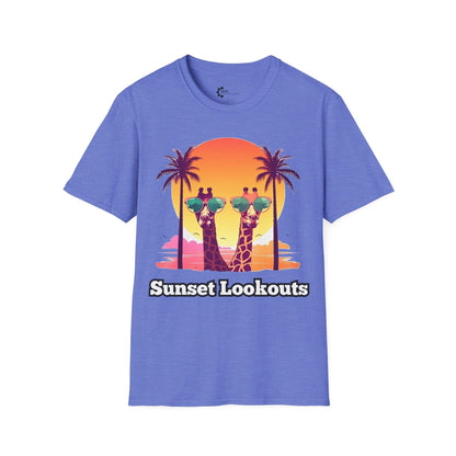 Humor- Giraffes Sunset Unisex Softstyle T-Shirt