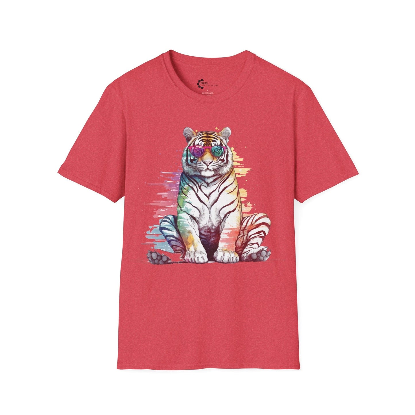 Relaxed Rainbow Tiger Unisex Softstyle T-Shirt