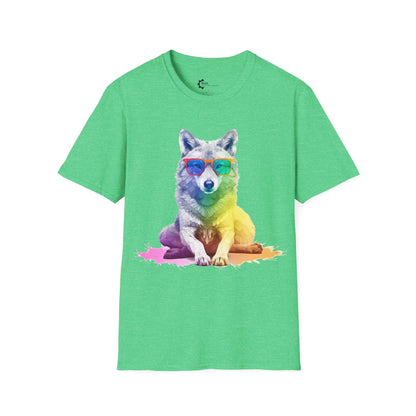 Relaxed Rainbow Wolf Unisex Softstyle T-Shirt