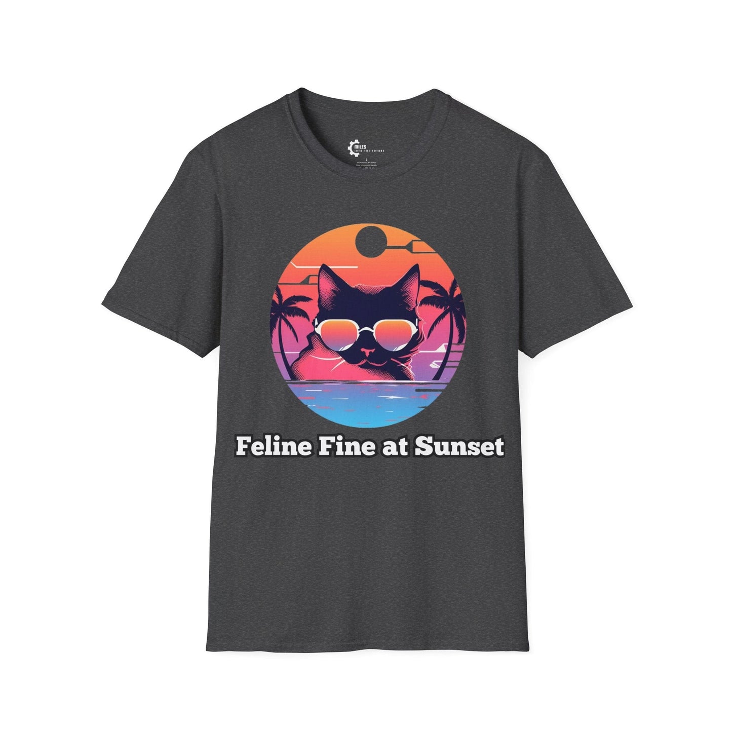 Humor- Purrfect Sunset Vibes Unisex Softstyle T-Shirt