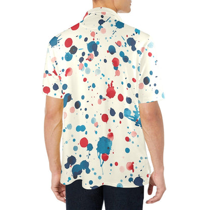 Men's Paint Splatter Polo Shirt