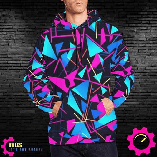 Geometric Neon Splendor Hoodie