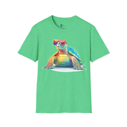 Relaxed Rainbow Turtle Unisex Softstyle T-Shirt