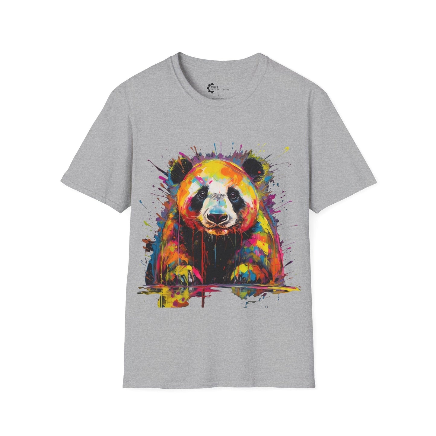 Panda Paint Splash Unisex Softstyle T-Shirt