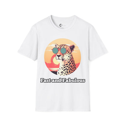 Humor- Cool Cheetah, Hot Sunset Unisex Softstyle T-Shirt