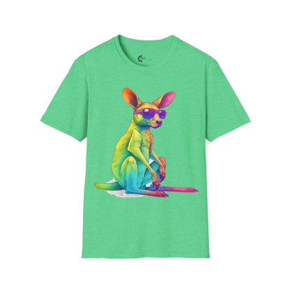 Relaxed Rainbow Kangaroo Unisex Softstyle T-Shirt