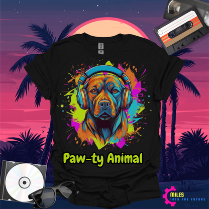 Neon Paw-ty Animal Unisex Softstyle T-Shirt