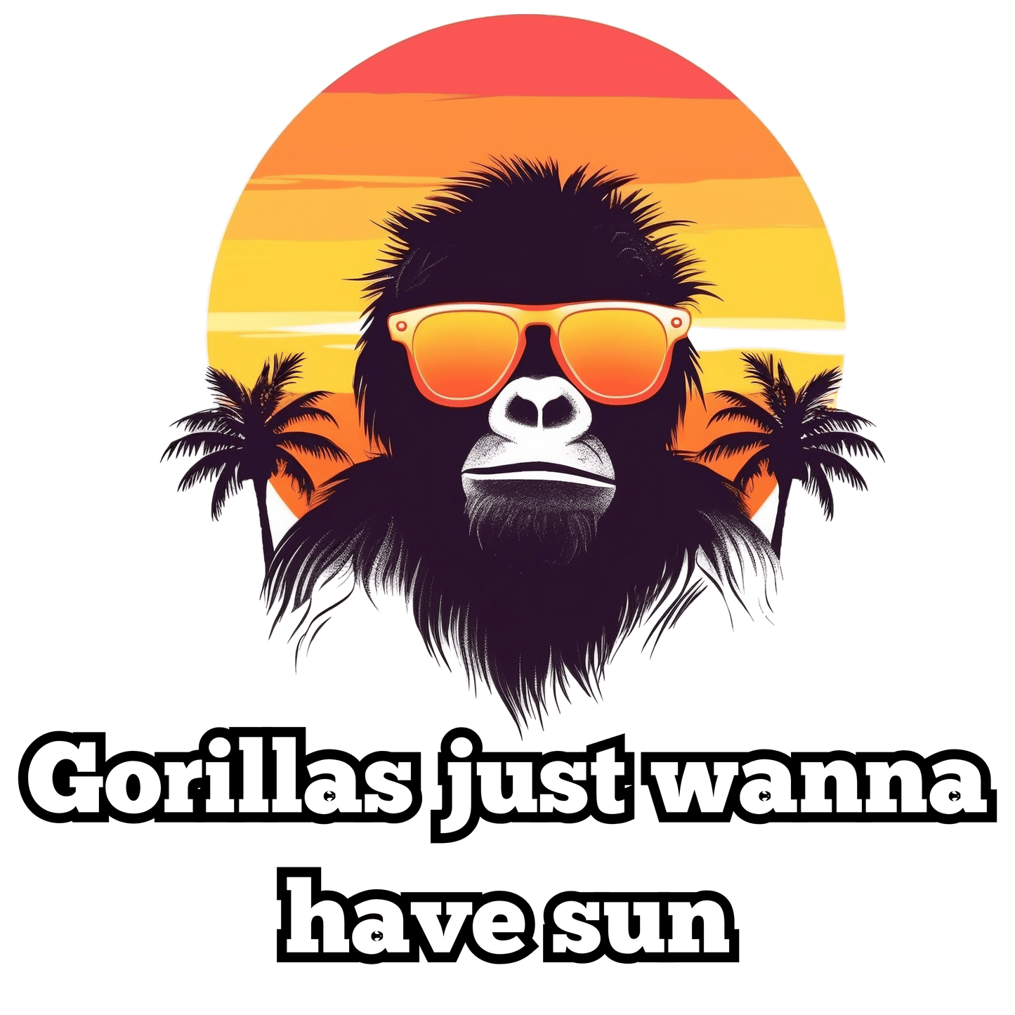 Humor- Gorillas Sun Unisex Softstyle T-Shirt