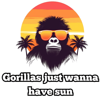 Humor- Gorillas Sun Unisex Softstyle T-Shirt