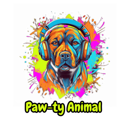 Neon Paw-ty Animal Unisex Softstyle T-Shirt