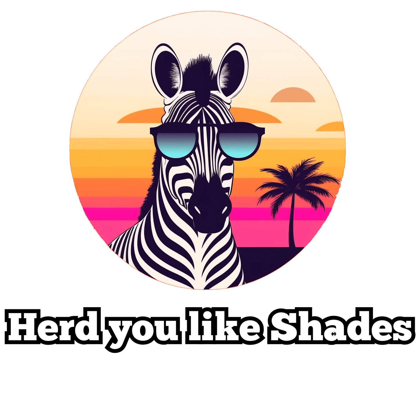 Humor- Zebra Shades Unisex Softstyle T-Shirt