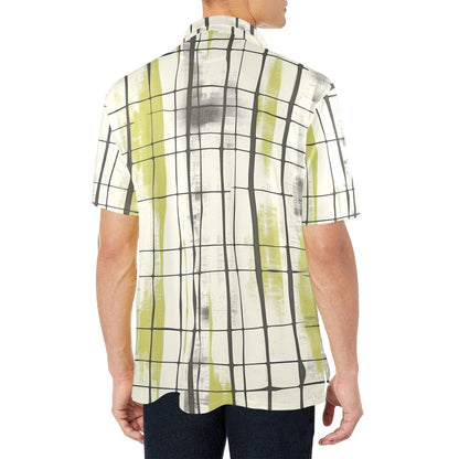 Men's Modern Plaid Polo Shirt