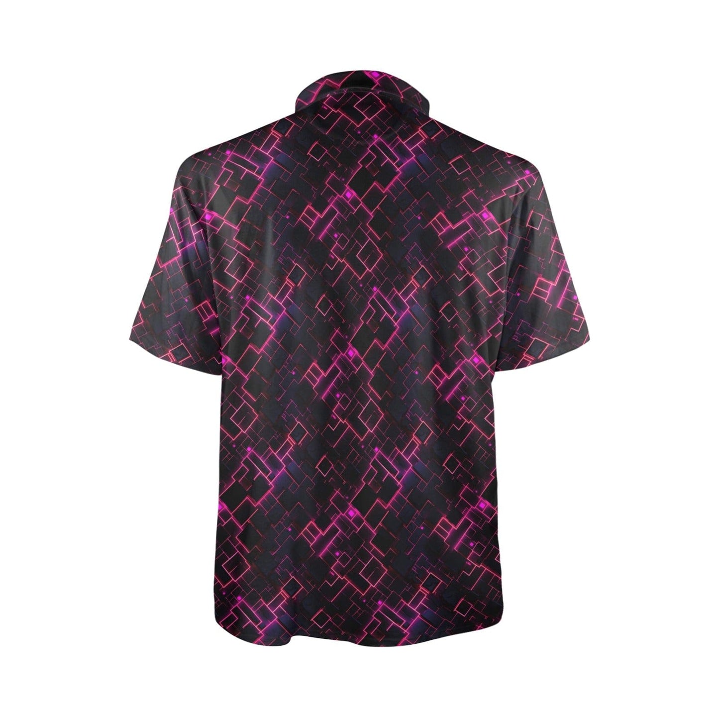 Men's Neon Geometric Polo Shirt