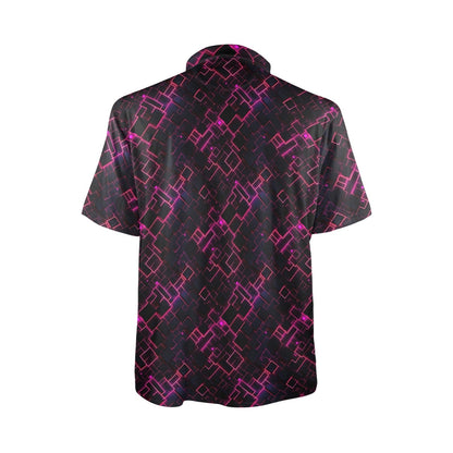 Men's Neon Geometric Polo Shirt