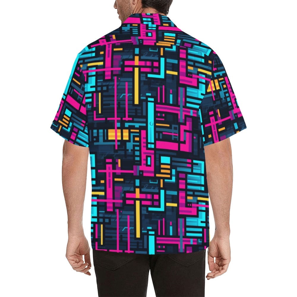 Geometric Labyrinth Button-Up Shirt