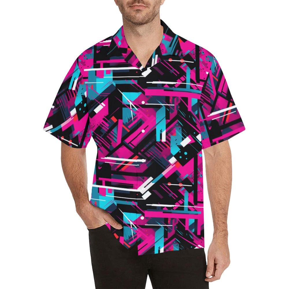 90s Retro Geometric Men's Shirt