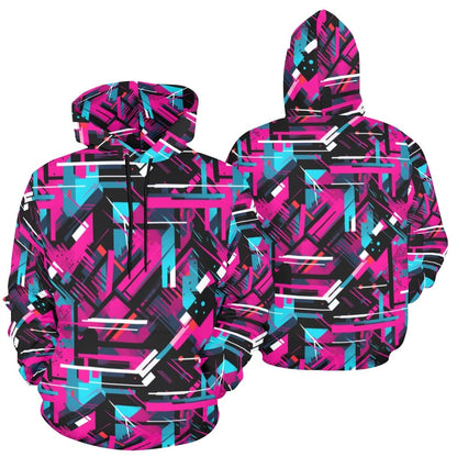 Retro Neon Geometry Hoodie