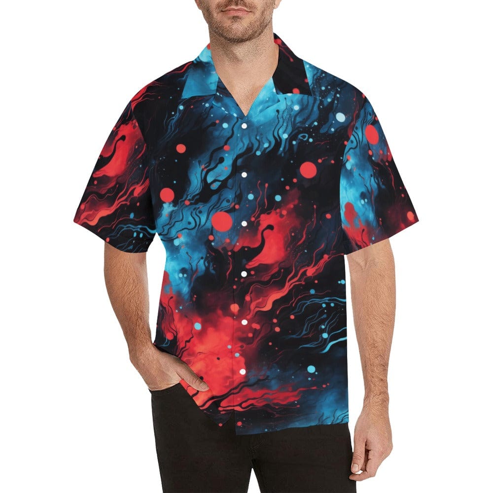 Celestial Firestorm Button-Up Shirt