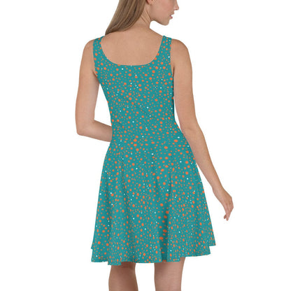 Orange and Green Polka Dot Women's Dress