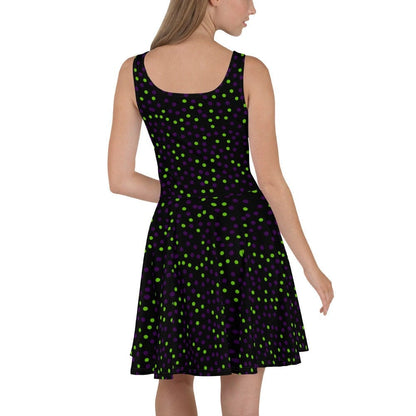 Green and Purple Polka Dot Women's Dress