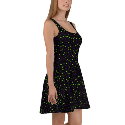 Green and Purple Polka Dot Women's Dress